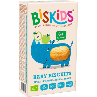 BELKORN BISkids BIO detské celozrnné sušienky s banánom bez pridaného cukru 6M+ 120 g