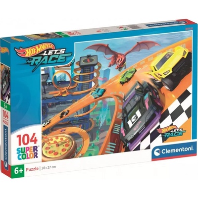 Clementoni Детски пъзел Clementoni от 104 части - Hot Wheels (вариант 1) (25760)