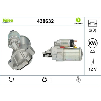 Štartér VALEO 438632