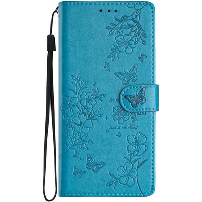 GKK Кожен Калъф с Джобове за Honor 400 Lite, Butterfly Wallet Book Case, Син (5966011611131)
