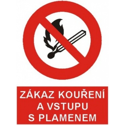 Bezpečnostní značky 4201A A4 fólie Zákaz kouření a vstupu s plamenem