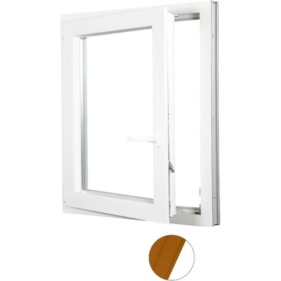 Aluplast plastové jednokřídlo 900 x 1300 mm Oregon/bílá, Levé, Trojsklo Ug= 0,7