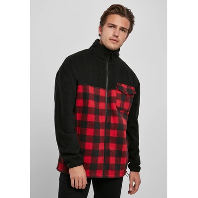 Urban Classics Мъжко яке Urban Classics Polar Fleece в червен и черен цвятUB-TB3802-02738 - Червен, размер L
