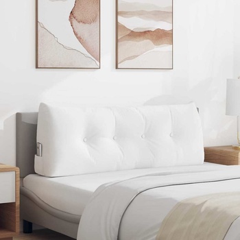vidaXL Възглавница за гръб Бяло 120 x 24 x 50 см текстил (42014481)