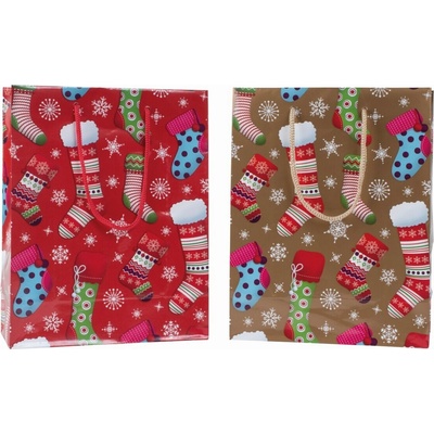 MAKRO - Taška vianočná 18,4x10,2x22,8cm rôzne farby