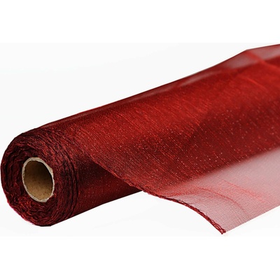Storex Organza dekorační 45536/5091 vínová (bordó), šíře 12cm, návin 9m