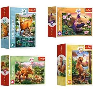 Trefl Мини пъзел Trefl от 54 части - Страхотни динозаври, асортимент (54194) - baby