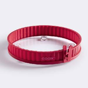 coox 26 см червена силиконова форма за киш със стъклена основа coox