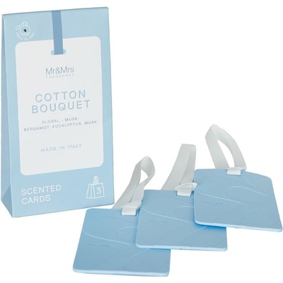 Mr & Mrs Fragrance Cotton Bouquet vonná karta 3 ks – Zboží Dáma