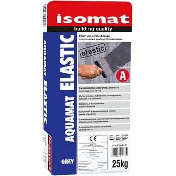 ISOMAT AQUAMAT ELASTIC Dvousložková vysoce pružná hydroizolační cementová stěrka, bílá, 35 kg
