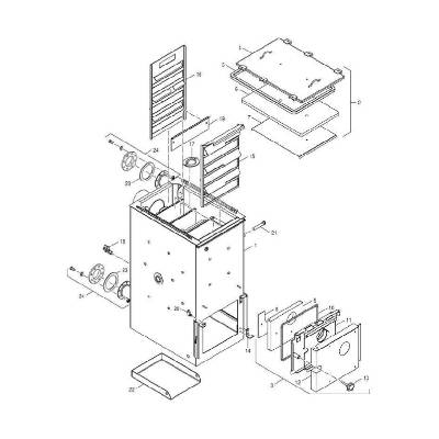 Dakon Těsnící šnůra 20x20 - DAKON DOR 5F 18 kW Pelety 8738106965