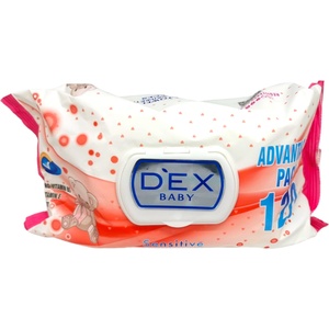  DEX бебешки мокри кърпи, 120 броя, 530гр, Sensitive