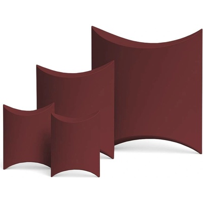 KRAFTHOUSE.EU Dárková sada krabiček–polštářků „Wine Red“ | KraftHouse Dárková sada krabiček–polštářků Wine Red | Elegantní balení