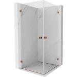 Mexen Lunar-B Duo окачена душ кабина 80 x 80 см, прозрачна, розово злато - 832-080L-080P-60-00 (832-080L-080P-60-00)