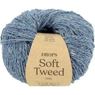 Drops Soft Tweed 10 tmavě modrá