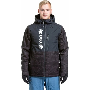 Meatfly Manifold Mens SNB and Ski Jacket Morph Black S Ски яке (MF-23000455-S)