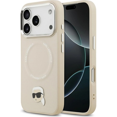 KARL LAGERFELD Калъф Karl Lagerfeld Karl Pin MagSafe за iPhone 17 Pro - бежов (3666339495794)