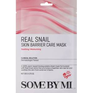 Some By Mi Real Snail Skin Barrier Care Mask - Хидратираща маска за лице с охлюв 1бр