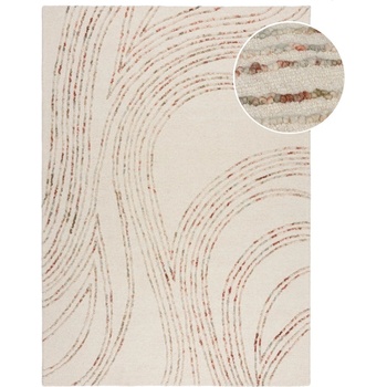 Flair Rugs Оранжев/кремав вълнен килим 80x150 cm Abstract Swirl - Flair Rugs (503119375804)