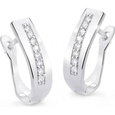 Cutie Jewellery Náušnice z bílého zlata kreole Z8018B