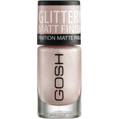 Gosh Copenhagen Copenhagen Матов брокатен лак за нокти №06 мразовито нежно розов Frosted Soft Pink 8 мл