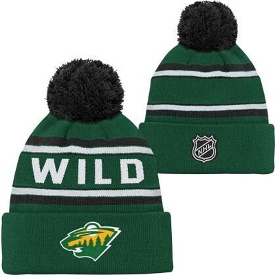 Outerstuff Dětská zimní čepice Minnesota Wild NHL 3Rd Jersey Jacquard Cuff Pom