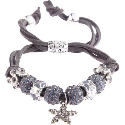 Bando náramok Crystal W178 modrý sivá