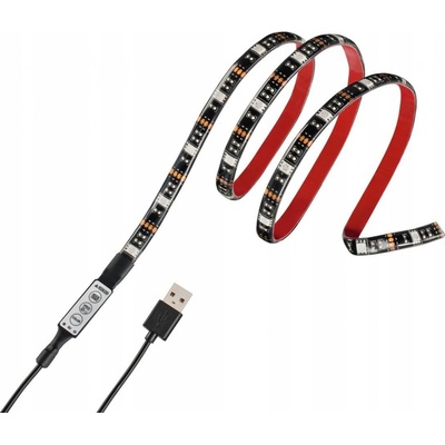 Hama USB LED svetelný pásik s integrovaným ovládaním RGB podsvietenie 1 m 12 ks v displeji