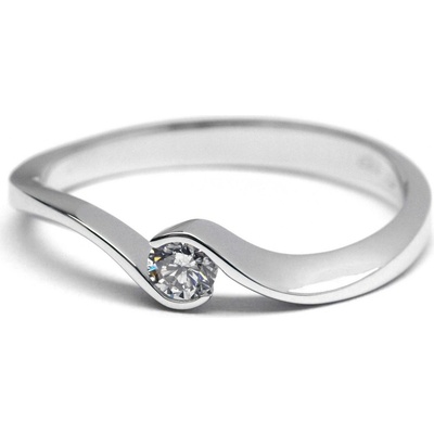 Klenoty Budín Luxusní diamantový zásnubní prsten s diamantem libovolná J 28267 17