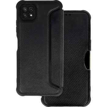 Samsung Razor Carbon книжно калъф за Samsung Galaxy A22 5G - Черен KP25472