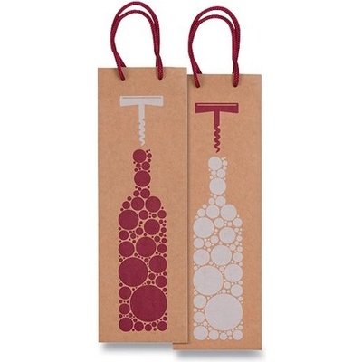 Sadoch Dárková taška Bottiglia Kraft 120 x 90 x 370 mm
