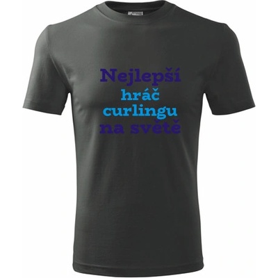 Tričko nejlepší hráč curlingu na světě dárek pro hráče curlingu grafitové