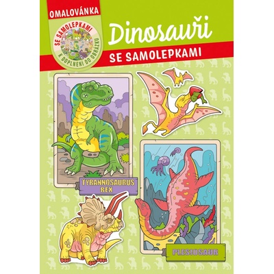 Omalovánka A4 se samolepkami Dinosauři