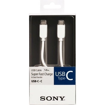 Sony CP-CC100 USB Type C /USB Type C, 3A, 1m, bílý