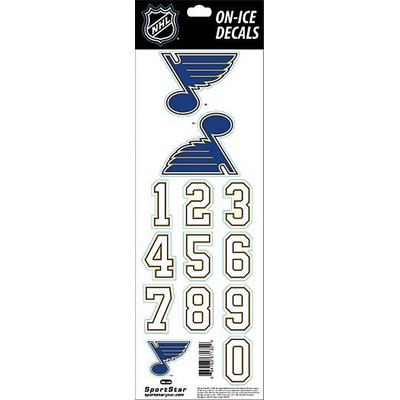 Sport Star Nálepky na Prilbu St. Louis Blues NHL Decals White