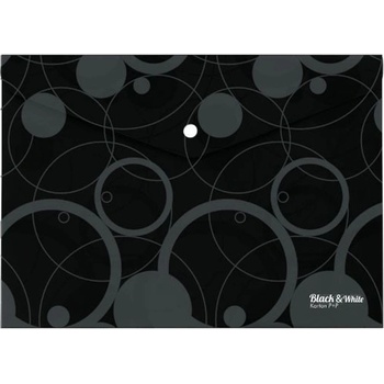 Папка джоб с копче Karton Black and White А4+ Че (1303541-08-2-628)