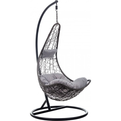 Mirpol Черен висящ стол формата на сълза Madera (MADERA BLACK)