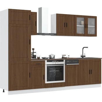 vidaXL Комплект кухненски шкафове от 8 части Kalmar, инженерно дърво (3314818)