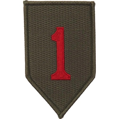 Nášivka textilná Fostex US 1st Infantry Division - olivová-červená