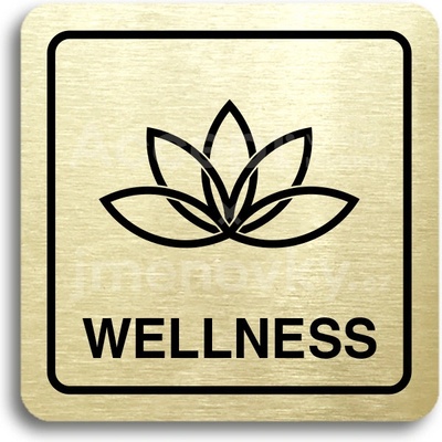 ACCEPT Piktogram wellness - zlatá tabulka - černý tisk