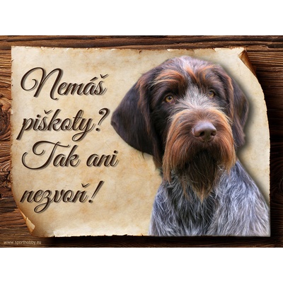 Sport hobby Cedulka Český fousek Piškoty CP929 15 x 11 cm