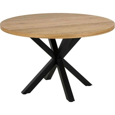 Actona Jídelní stůl kulatý Heaven 120 cm černý dub artisan moderní