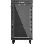 Lanberg Rack Cabinet 19 Free-Standing 22U/600X600 (FlAT Pack) With Glass Door (FF01-6622-12BL)