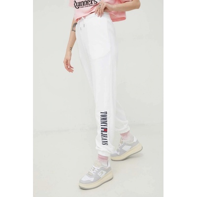 Tommy Jeans dámske tepláky s nášivkou DW0DW14994.PPYX biela