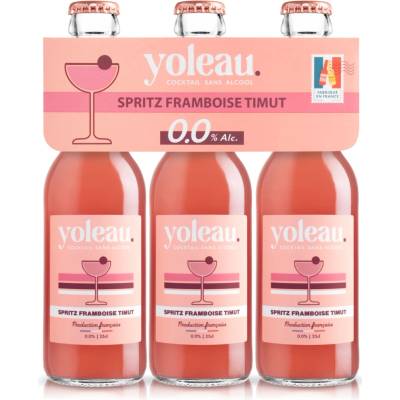 Yoleau Raspberry & Timut Pepper Spritz nealko koktejl 0,0 % 3 x 0,25 l (sada lahví)