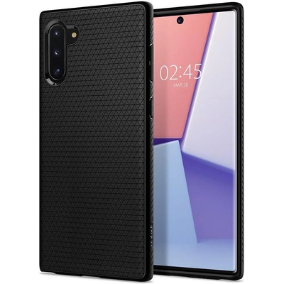 Spigen Противоударен Силиконов Калъф за Samsung Note 10, Spigen Liquid Air Case, Черен (628CS27373)