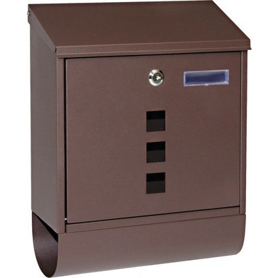 Poštová schránka BK.203.HM oceľová s okienkami 305 x 390 x 115 mm hnedá matná