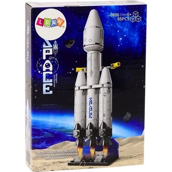 LEAN Toys Конструктор Lean Toys - Космическа ракета с 3 степени, 69 части (18316)