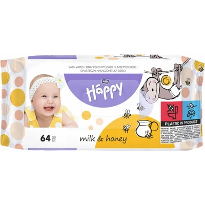 Bella vlhčené utierky Milk & Honey 64 ks