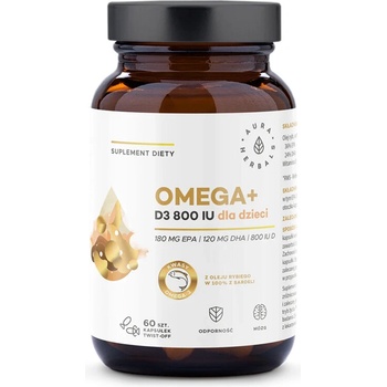 Aura Herbals Омега-3 500 mg + Витамин D3 800 IU 60 капсули | Aura Herbals (612904 AH)